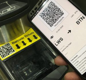 eTicket to open a gate with a new barcode reader.