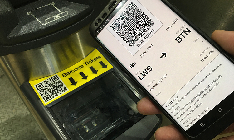 eTicket to open a gate with a new barcode reader.