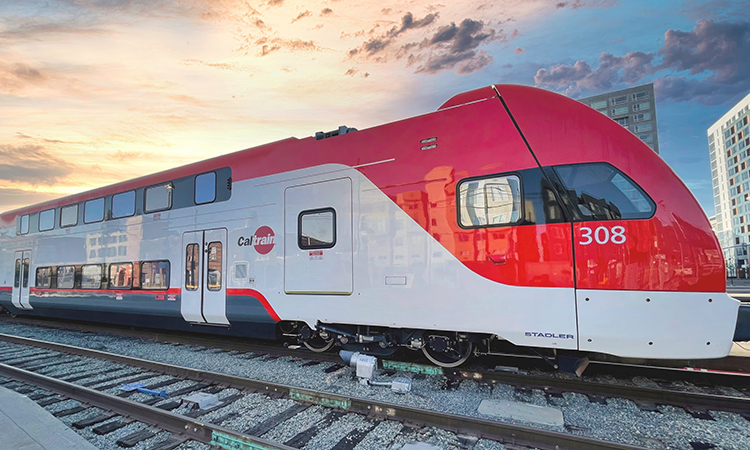 EMU at SF station Caltrain, Electrification,