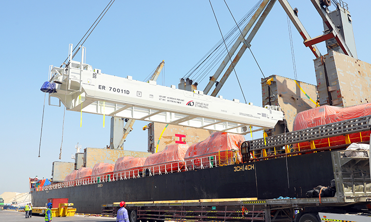 Etihad Rail's new wagon fleet offloading