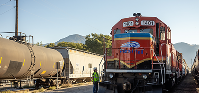 A Patriot Rail locomotive.