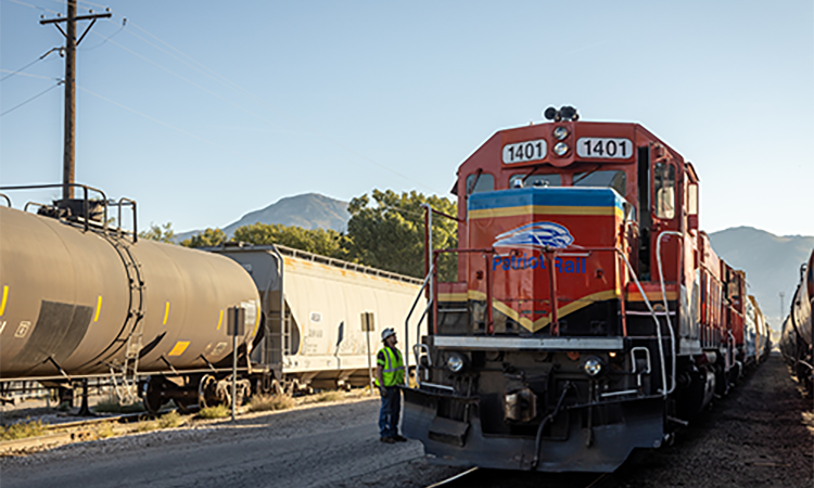 A Patriot Rail locomotive.