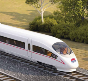 Concept art of a NSW train that will cut commuting time from Sydney to the Central Coast