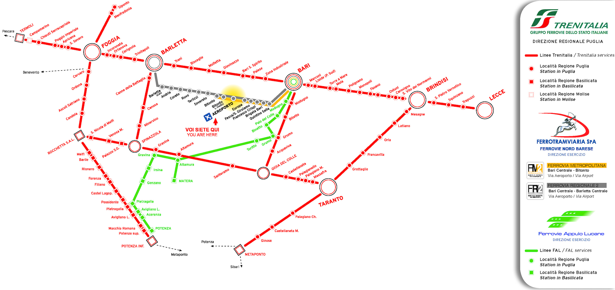Ferrotramviaria route map