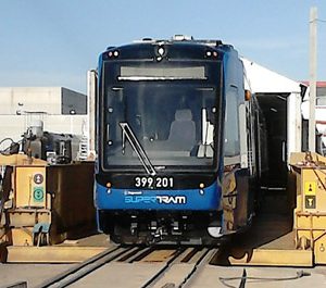 First Tram Train on its way to South Yorkshire