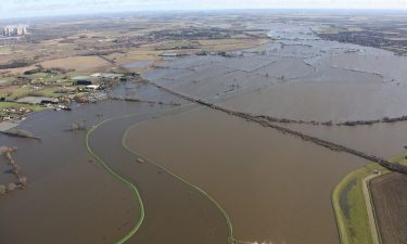 Flooding near Drax Power Station