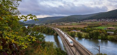 A german high-speed train on the Deutsche Bahn network