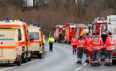 German train crash leaves four dead and numerous injured