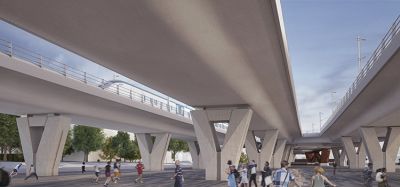 A CGI render of the HS2 Curzon No.3 Viaduct