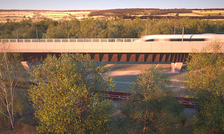 Computer generated image of the Small Dean Viaduct 10 years post construction