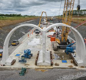 The start of construction on HS2's green tunnel.