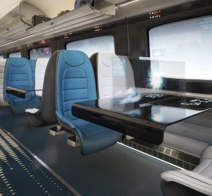Hitachi Rail Europe conceptual high speed train interior
