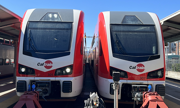 Caltrain electric trains