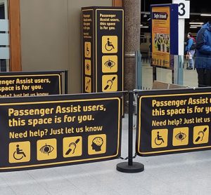 Image shows a new passenger assist point