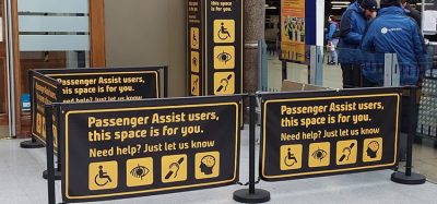 Image shows a new passenger assist point