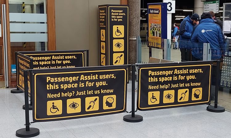Image shows a new passenger assist point