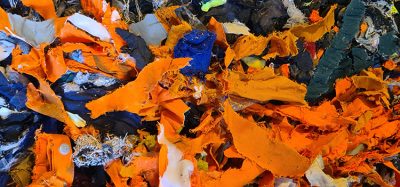 Image shows shredded hi vis clothing at Avena facility