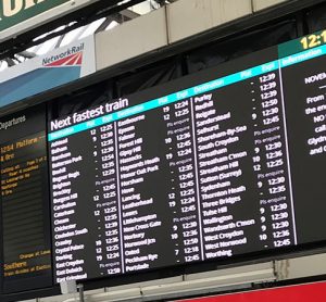 Largest single passenger information display in UK