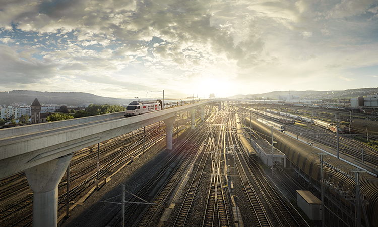 Sunsetting on a railway