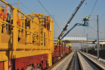 Approximately 3,024km of the 3,592km of rail lines on the Belgian network are electrified