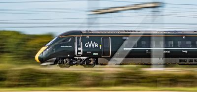 Photo of GWR train at speedwith motion blur