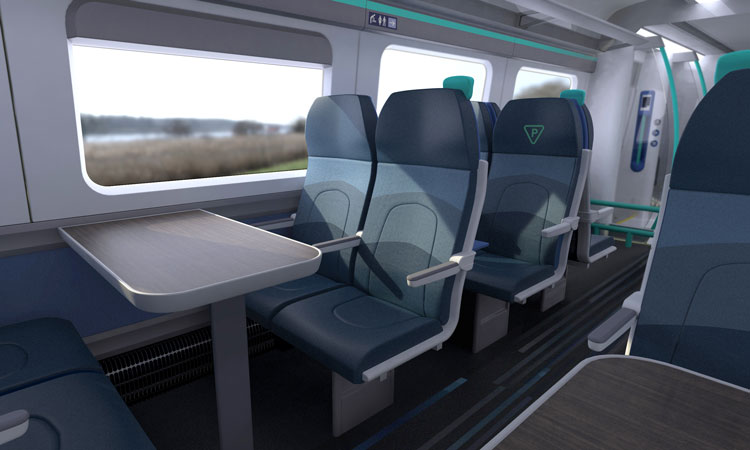 The new seats in the Javelin trains