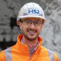 Jules Arlaud at the breakthrough of HS2's LIWT TBM