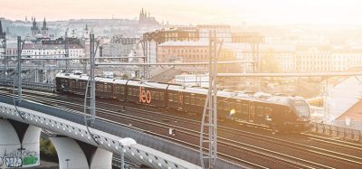 Leo Express locomotive on a bridge