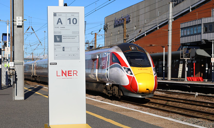LNER Doncaster digital screen trial image