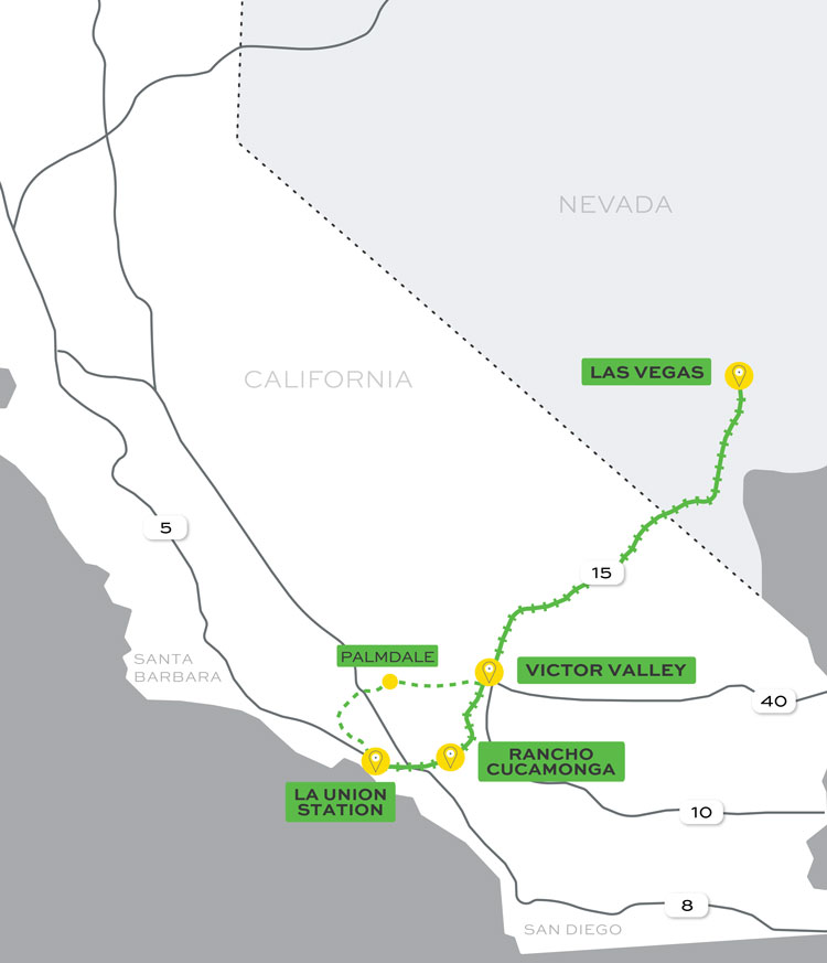 Plans revealed for Vegas-LA high-speed rail project