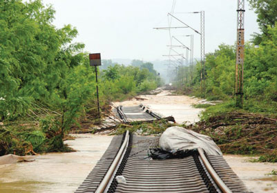 Serbia Railways Flooding