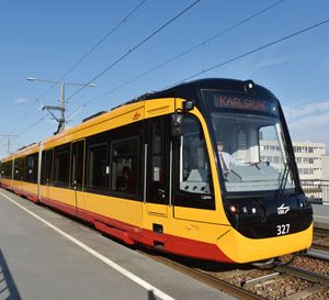 The approval, in accordance with German Regulations Governing the Construction and Operation of Railways (EBO), was passed on the 19 June 2015 by the Federal Railway Agency for operation, not only on the Karlsruhe Light Rail Transit Systems (BOStrab), but also the regional railway tracks of lines S1 and S11 of the Karlsruher Verkehrsverbund – Karlsruhe Transport Authority. The vehicles have been gradually delivered and put into service on BOStrab since May 2014. Previous to the introduction, the trains were thoroughly tested in the factory of the vehicle manufacturer in Valencia and by operator Verkehrsbetriebe Karlsruhe GmbH (VBK). Approval was granted by Innotrans in Berlin four months after delivery of the first vehicle to the Karlsruhe transport company. At present, the new low-floor vehicles operate daily on the urban tramway lines in Karlsruhe. Approval has now been granted for the LRVs to operate on the regional lines S1/S11 between Hochstetten and Bad Herrenalb / Ittersbach. The NET 2012 series can be changed from being a flexible light rail vehicle to a fast regional train reaching speeds of up to 80 km/h without passengers changing mode of transport. The Citylink NET 2012 is a barrier-free, low-floor light rail vehicle, which has been adapted to the infrastructure of Karlsruhe and the special requirements needed for railway operation out of the city. Despite their suitability for regional operation the vehicles have low-floor boarding areas, operating at a 340 mm platform height, which means that the passengers can board and alight at tramway level. Currently, 15 Citylink NET 2012 vehicles operate in Karlsruhe with a further 35 due for delivery by summer 2017.