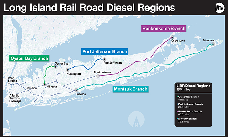 MTA LIRR diesel regions map