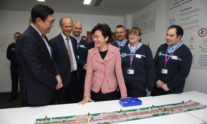 Hong Kong Chief Executive Mrs Carrie Lam Visits MTR Crossrail in London