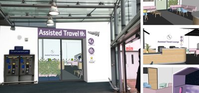 Manchester Piccadilly Assisted Travel Lounge CGI composite