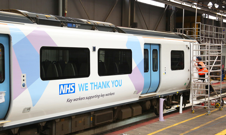 GTR rebrands three trains in support of NHS during COVID-19 pandemic