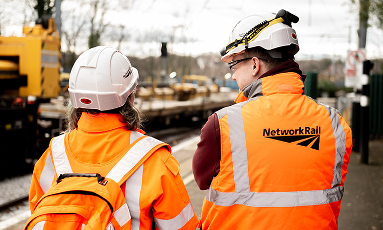 Network Rail teams install new tracks at Durham station