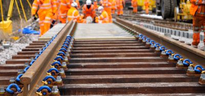New track being installed during engineering work