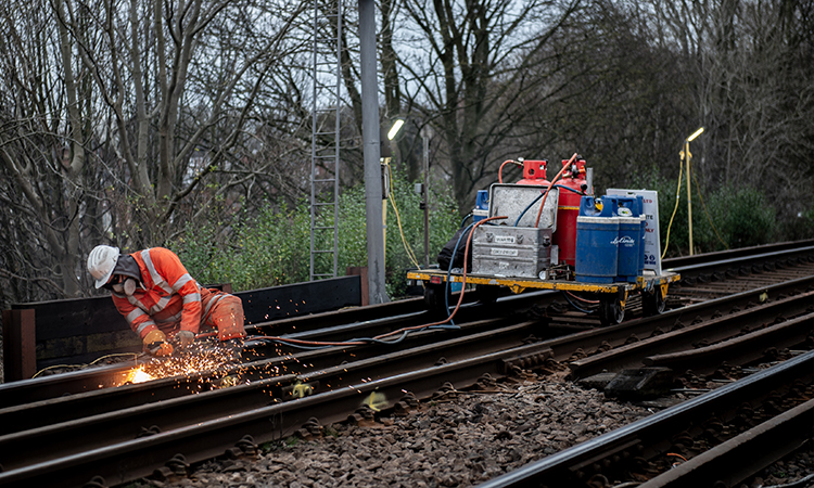 New tracks being installed near Durham station