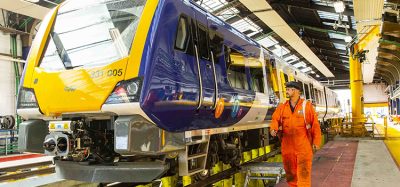 A Northern train getting new LIDAR scanning technology installed.