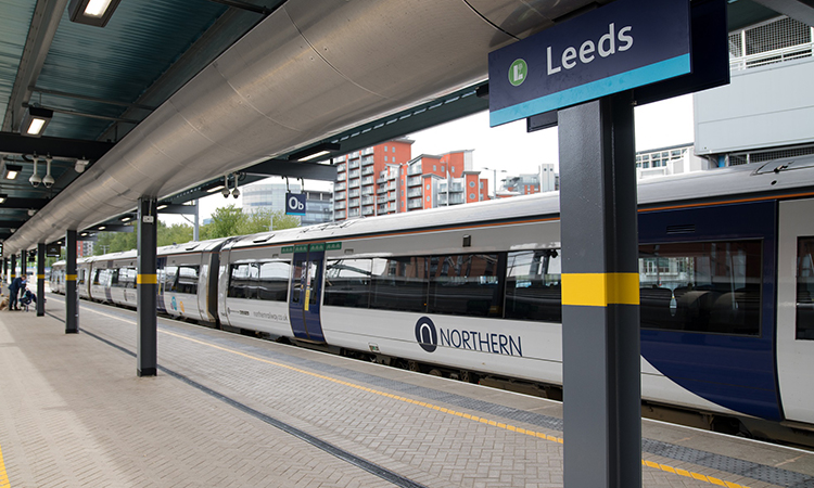Northern train at Leeds station