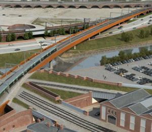 Computer generated image of the proposed Ordsall Chord