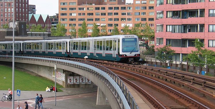 RET metro, Rotterdam, The Netherlands.