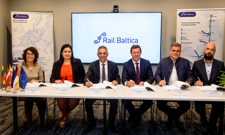 Riga, Latvia. 30.08.2022. Rail Baltica Shadow Operator contract signing