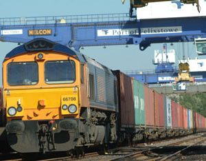 Rail freight at Port of Felixstowe