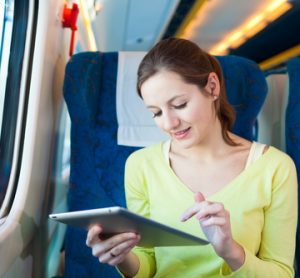 Rail passengers spend half their journey time online