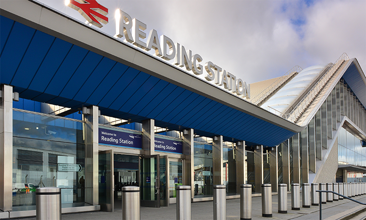 The front of Reading train station where the digital twin project has commenced.