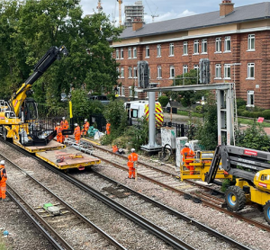 Resignalling being commission near Kew Bridge