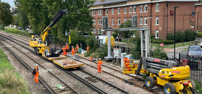 Resignalling being commission near Kew Bridge