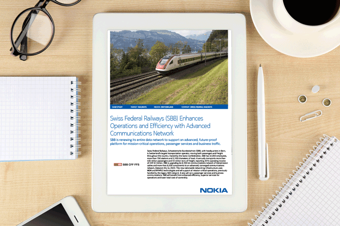 Swiss Federal Railways (SBB) enhances operations and efficiency with advanced communications network